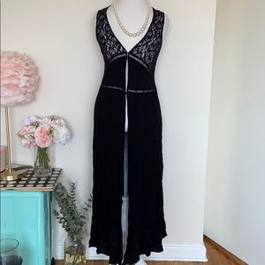 Forever 21 Lace Maxi Cardigan kimono  size small